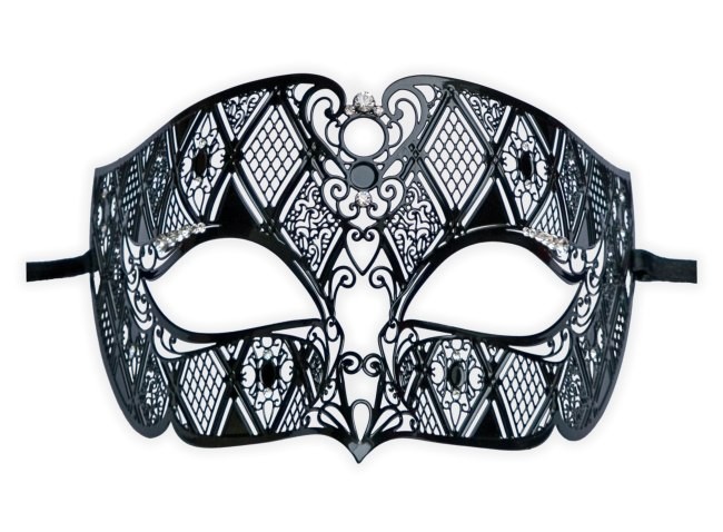 BESTOYARD Masque vénitien pour homme Demi masque facial pour fête mascarade  (noir) : : Mode